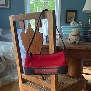 Tommy Hilfiger Red and Black Women's Bag